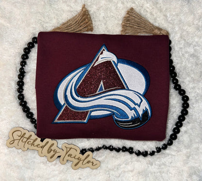 Colorado Avalanche Glitter Logo - Embroidered