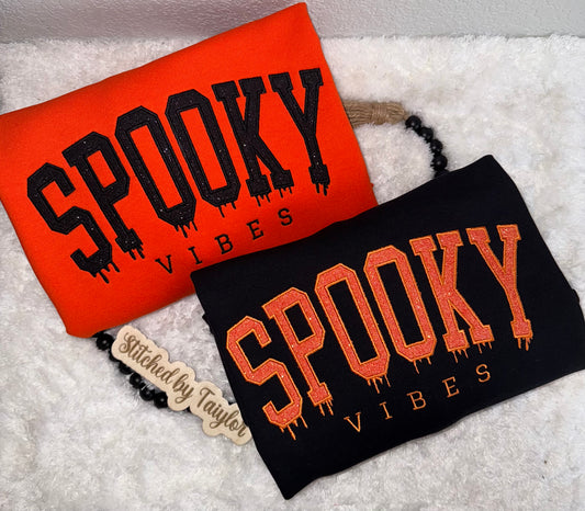 YOUTH SPOOKY VIBES Glitter - Embroidered
