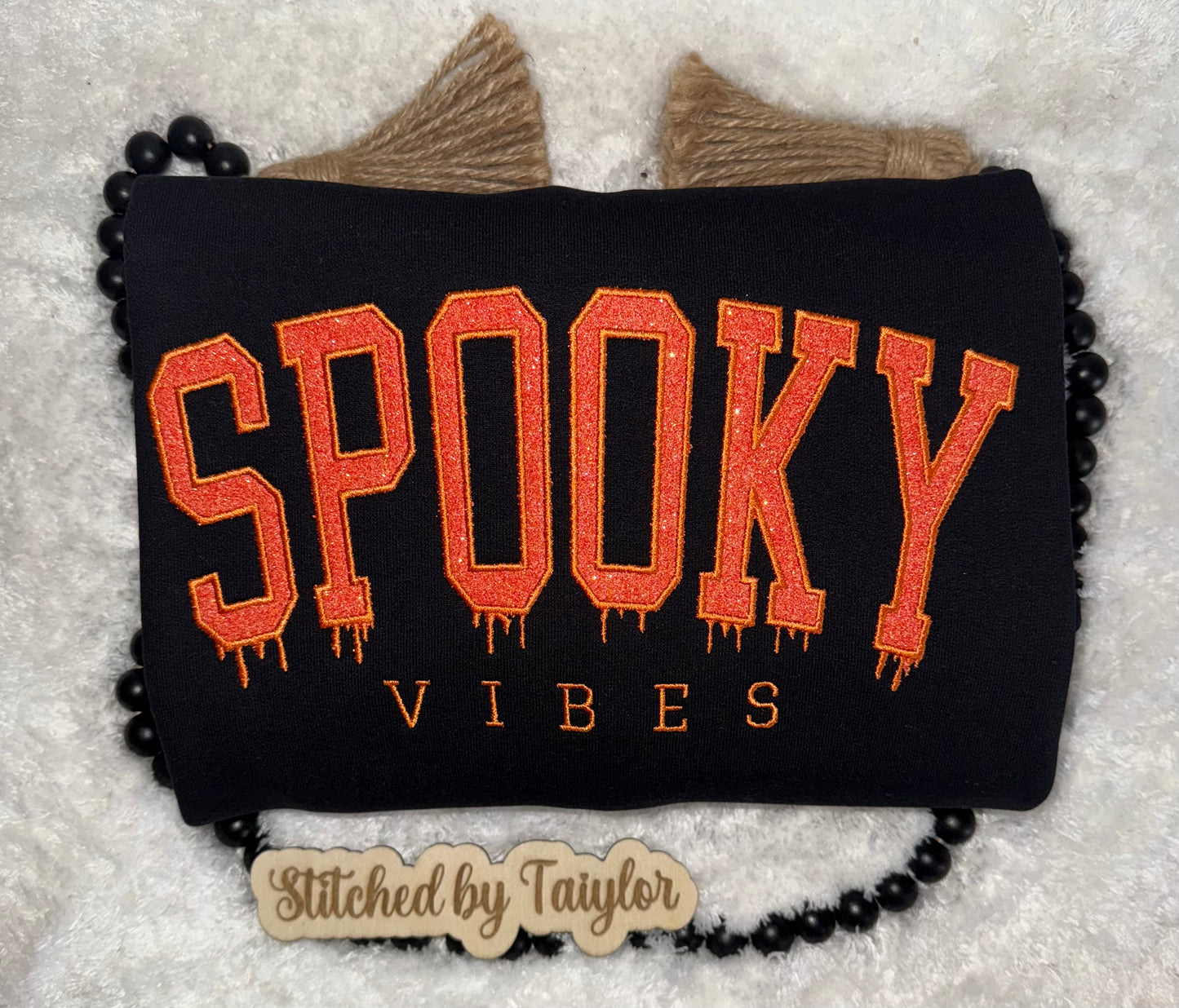 SPOOKY VIBES Glitter - Embroidered