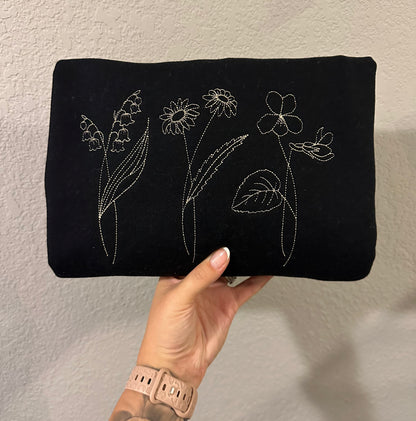 Birth Month Flower Design - Embroidered