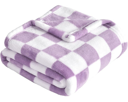 Custom Checkered Baby Blanket - EMBROIDERED