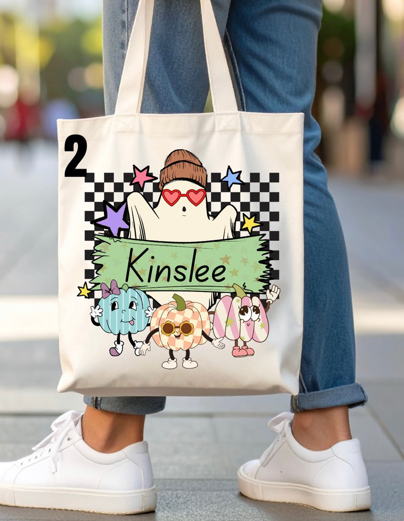 Halloween Trick-Or-Treat Bag - 46 designs (white)