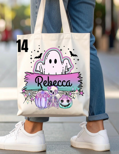 Halloween Trick-Or-Treat Bag - 46 designs (white)