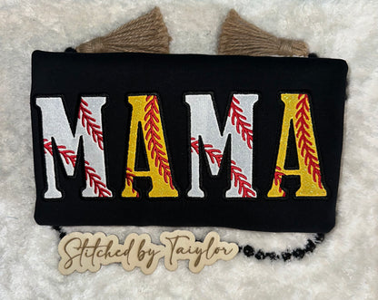 MAMA with Laces Glitter - Embroidered