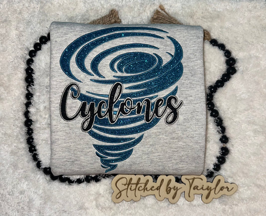 Cyclones Glitter - Embroidered