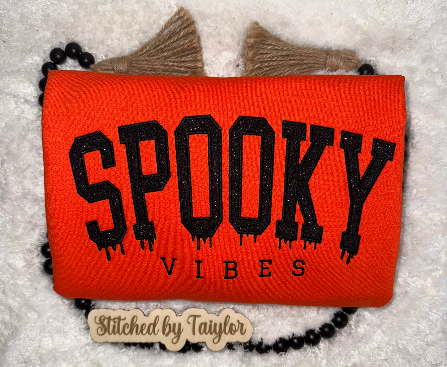 SPOOKY VIBES Glitter - Embroidered