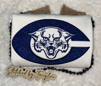 Central Wildcats Glitter Logo - Embroidered