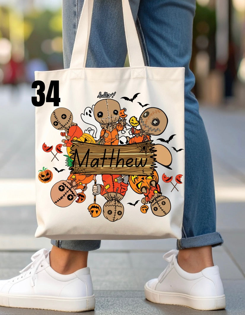 Halloween Trick-Or-Treat Bag - 46 designs (white)