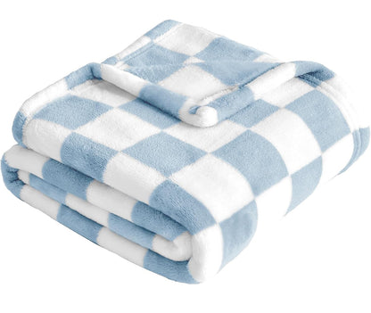 Custom Checkered Baby Blanket - EMBROIDERED