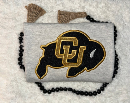 CU Buffaloes Glitter Logo - Embroidered