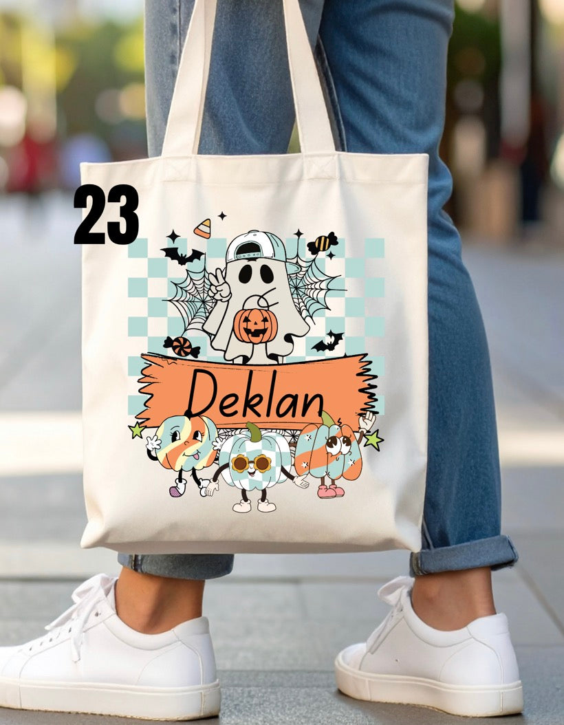 Halloween Trick-Or-Treat Bag - 46 designs (white)