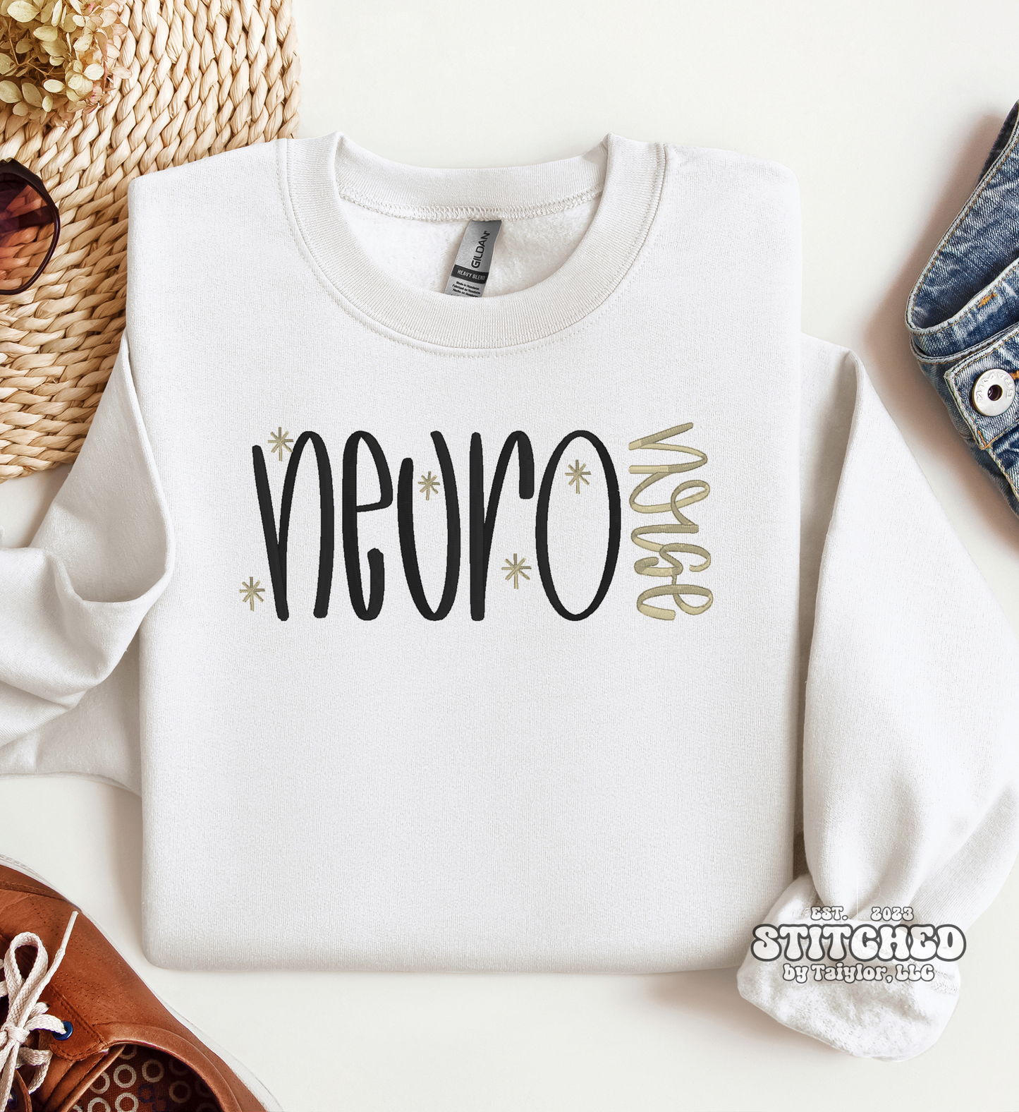 neuro nurse - EMBROIDERED