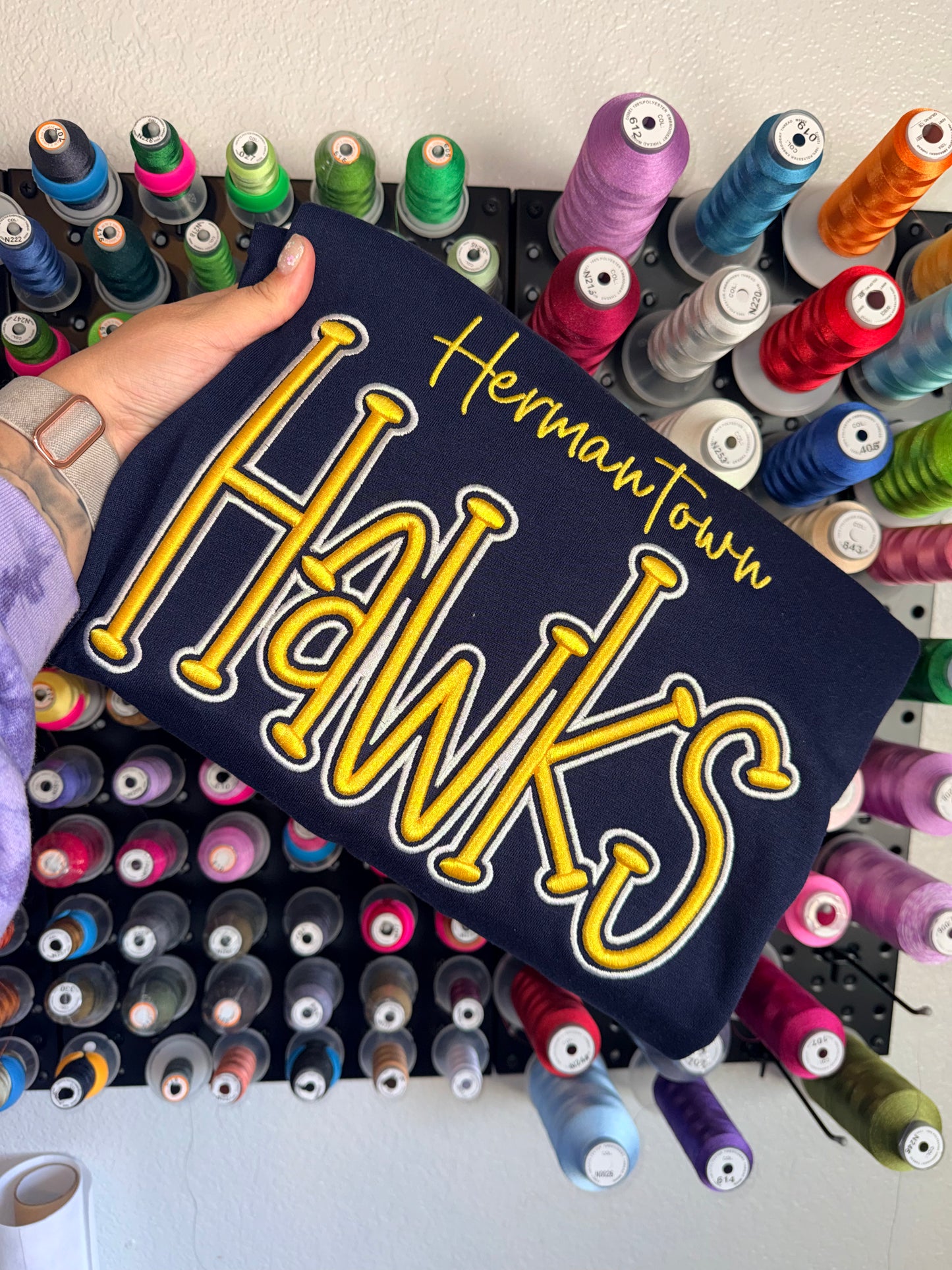 HAWKS PUFF - Embroidered