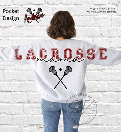 Personalized Custom Lacrosse Big Back Printed Shirt