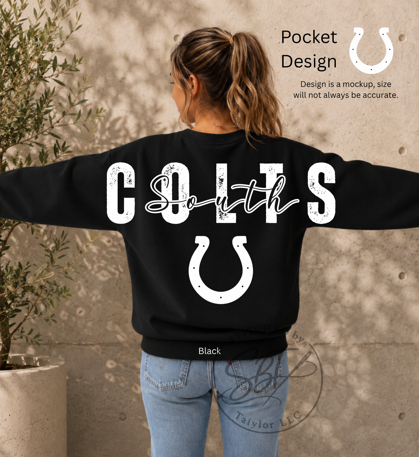 South Colts Big Back Printed Crewneck