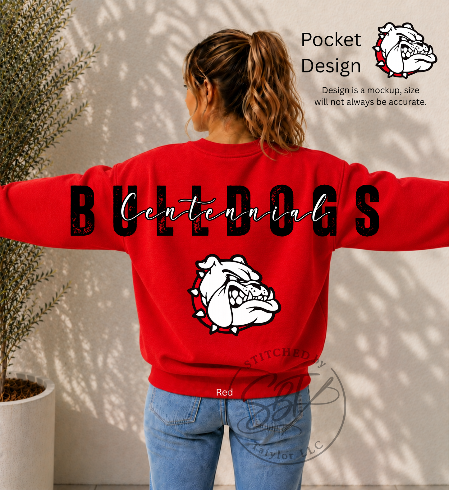 Centennial Bulldogs Big Back Printed Crewneck