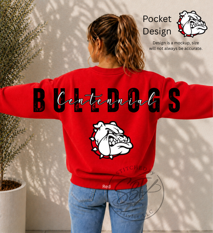 Centennial Bulldogs Big Back Printed Crewneck