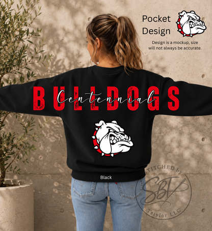 Centennial Bulldogs Big Back Printed Crewneck