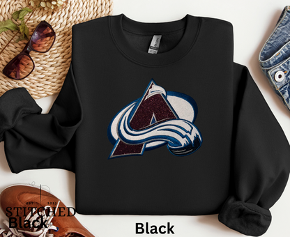 Colorado Avalanche Glitter Logo - Embroidered