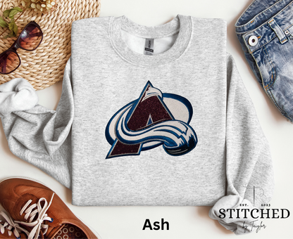 Colorado Avalanche Glitter Logo - Embroidered