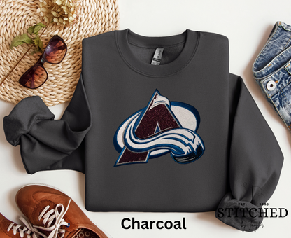 Colorado Avalanche Glitter Logo - Embroidered