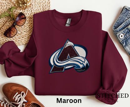 Colorado Avalanche Glitter Logo - Embroidered