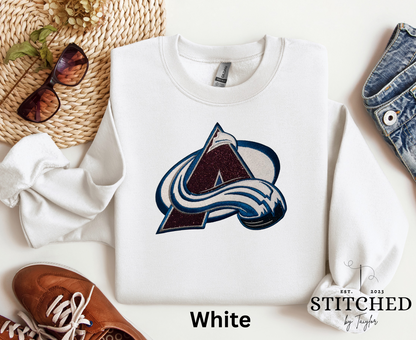Colorado Avalanche Glitter Logo - Embroidered