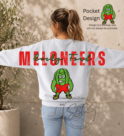 Rocky Ford Meloneers Big Back Printed Crewneck