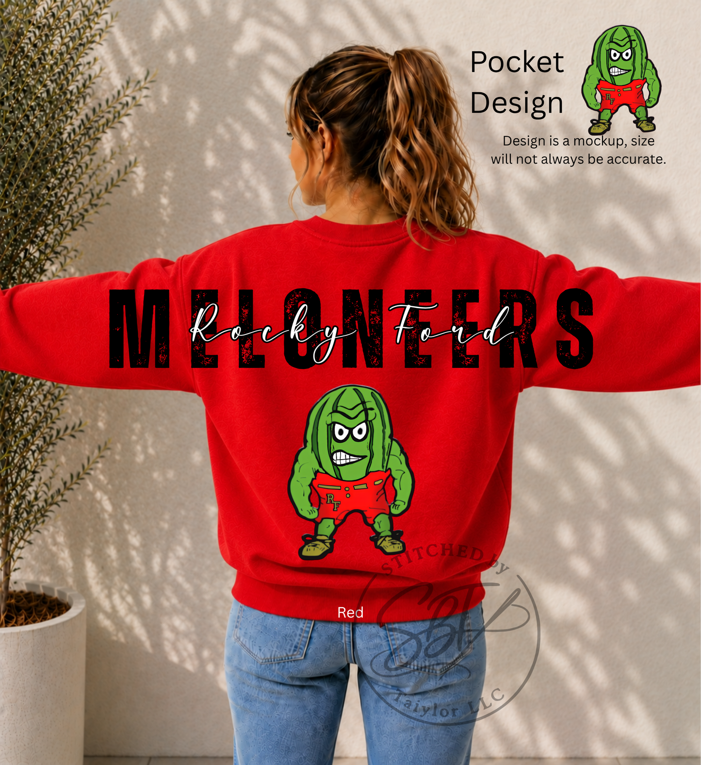 Rocky Ford Meloneers Big Back Printed Crewneck