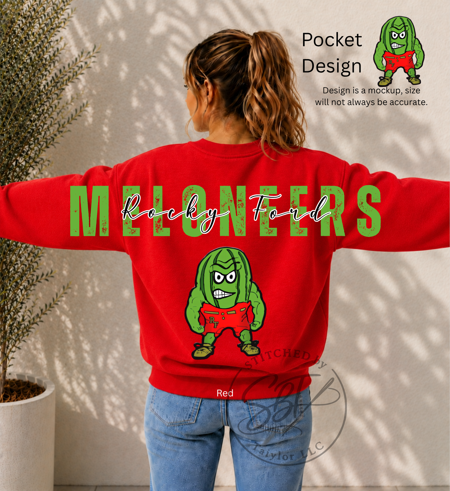 Rocky Ford Meloneers Big Back Printed Crewneck