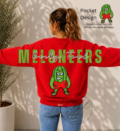 Rocky Ford Meloneers Big Back Printed Crewneck