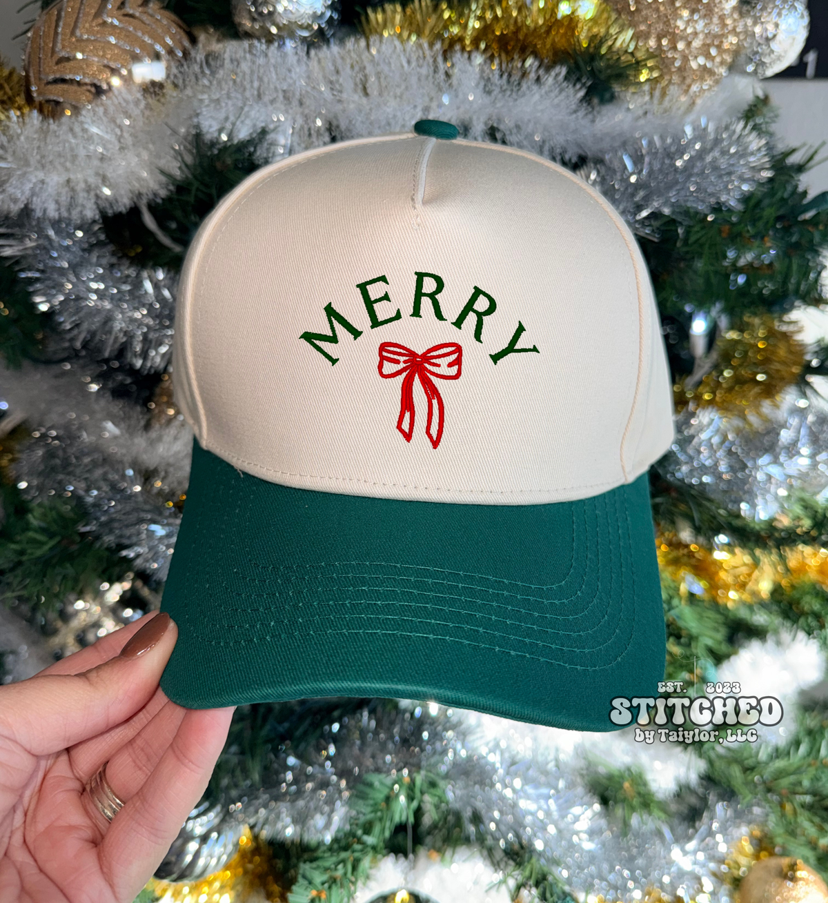 Merry Bow - Embroidered Trucker Hat
