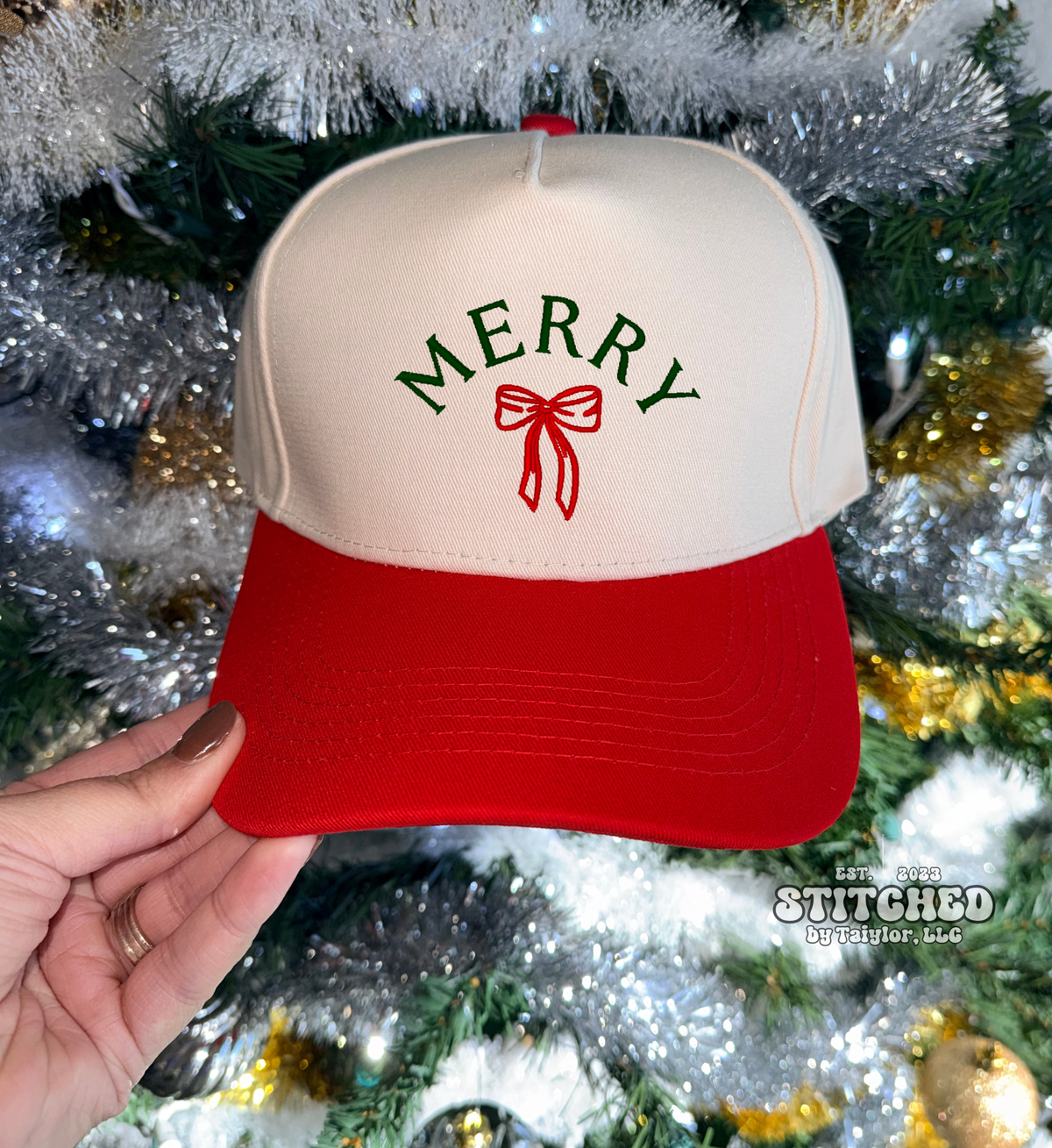 Merry Bow - Embroidered Trucker Hat