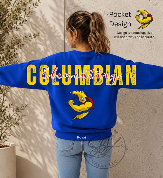Columbian Elementary Big Back Printed Crewneck