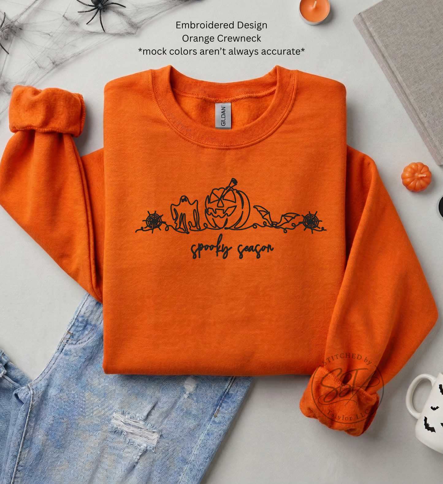 Spooky Season Line Art - Embroidered