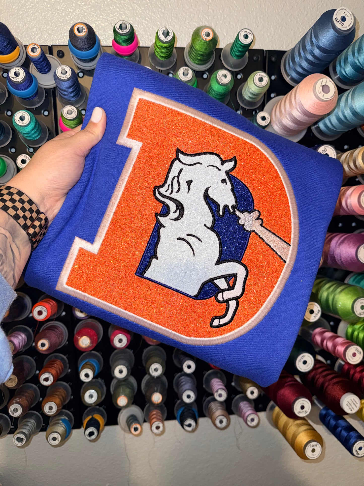 Old School DB Glitter Logo - Embroidered
