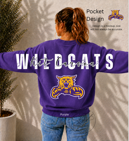 Kit Carson Wildcats Big Back Printed Crewneck