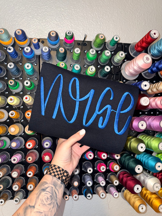 Hand Drawn Nurse - EMBROIDERED