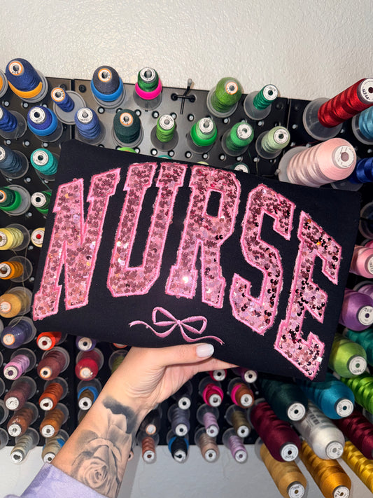 MEDIUM - Nurse Sequins Crewneck