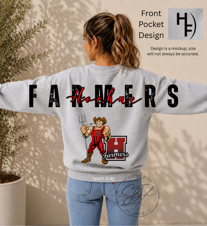Hoehne Farmers Big Back Printed Crewneck