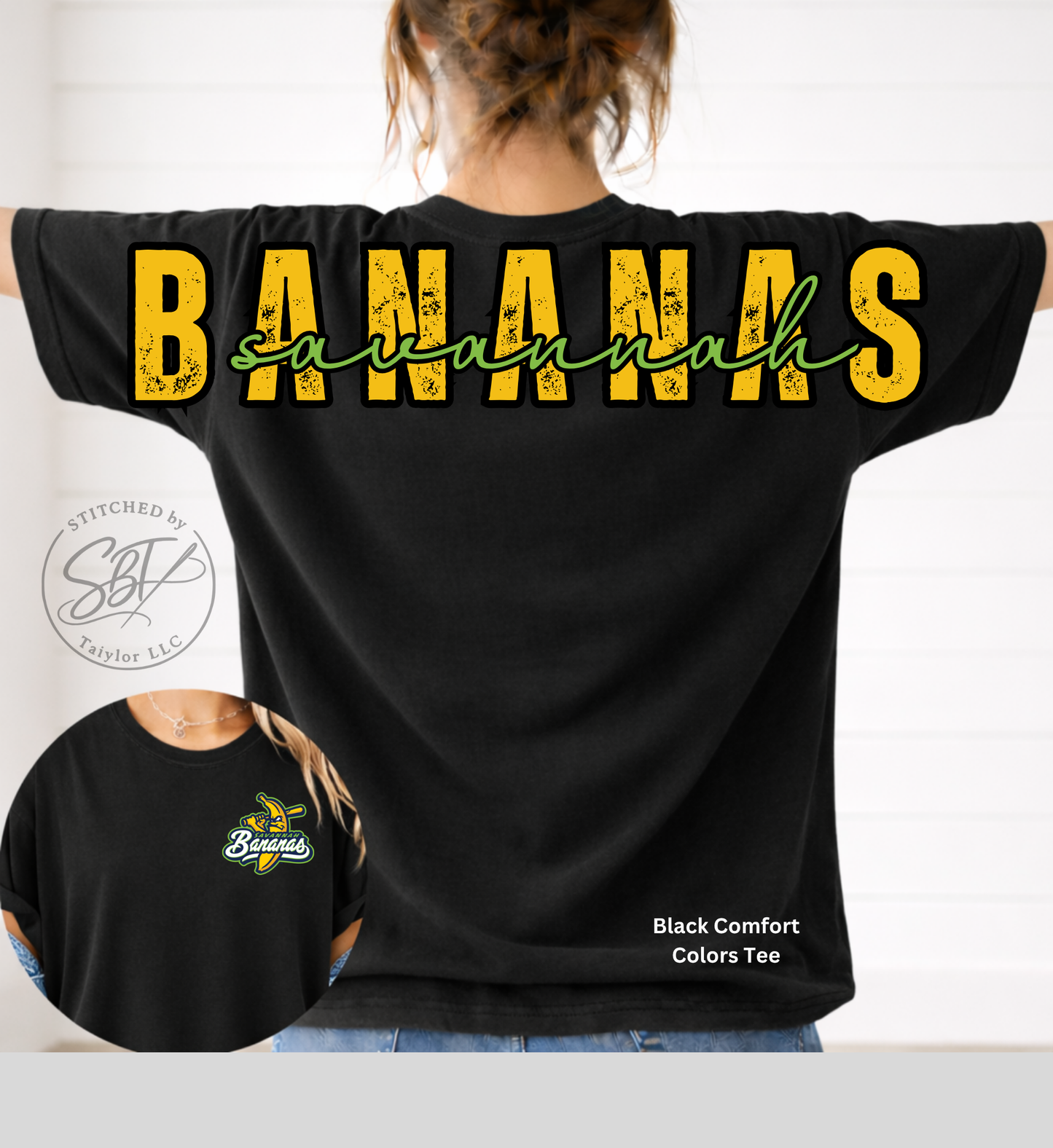 Custom Bananas Baseball Tee | Personalized Name & Number Shirt - PRINTED