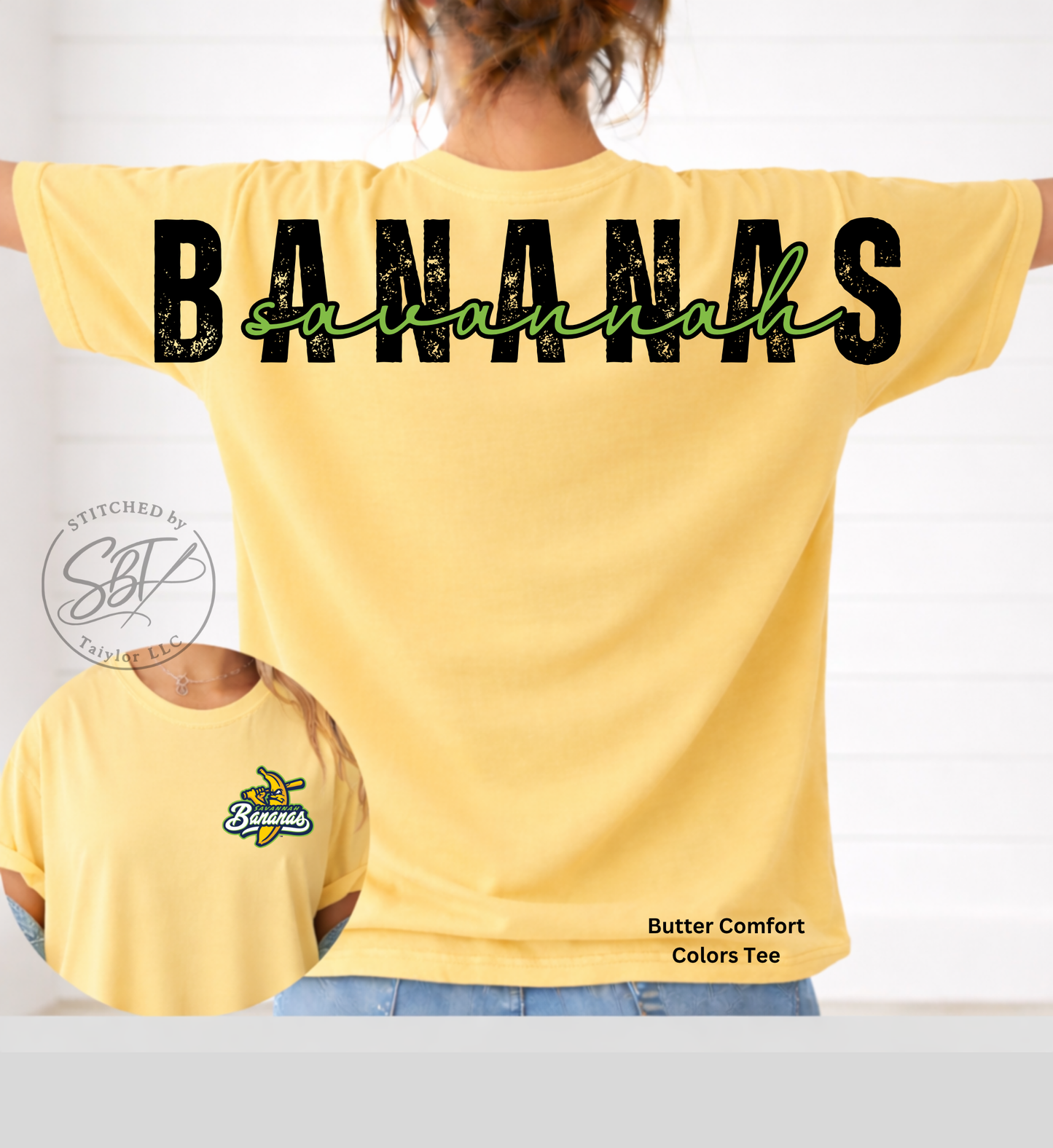 Custom Bananas Baseball Tee | Personalized Name & Number Shirt - PRINTED