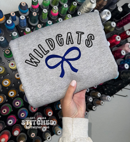 Wildcats Bow - Embroidered