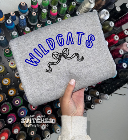 Wildcats Bow - Embroidered