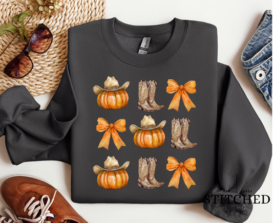 Boots, Pumpkins, and Bows (printed)