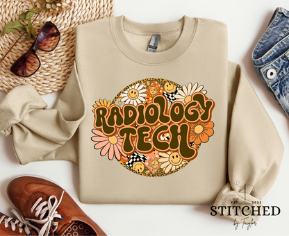 Radiology Tech - boho flowers (printed)