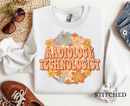 Radiology Technologist - boho flowers (printed)