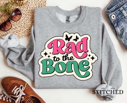 Rad to the Bone - pink and green (printed)