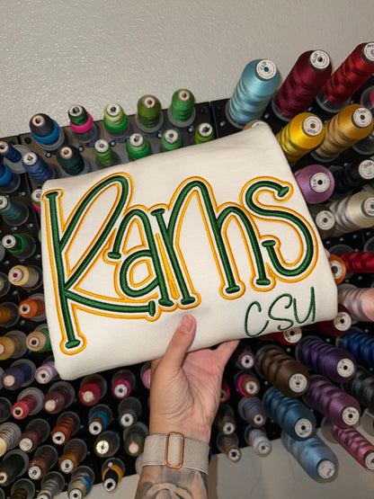 RAMS PUFF - Embroidered