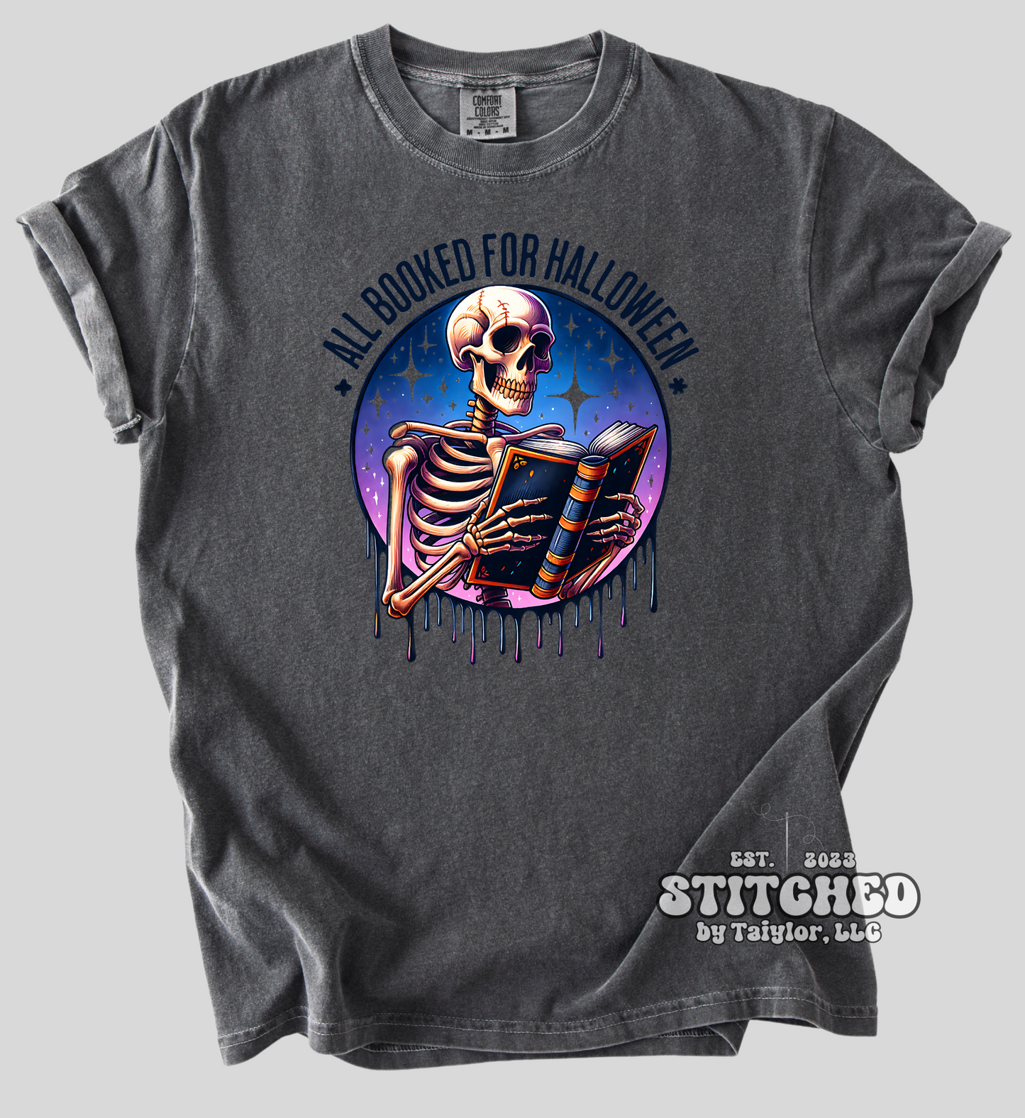 All Booked for Halloween - Skeleton (printed)